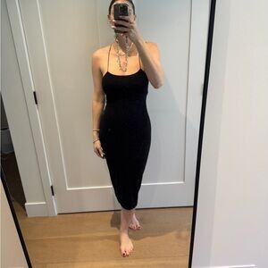 Elegant Black Halter Dress